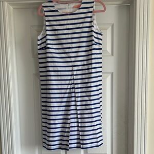 Vilagallo Blue and White Striped Dress